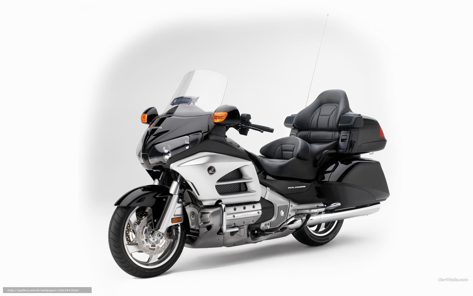 black touring motorcycle
