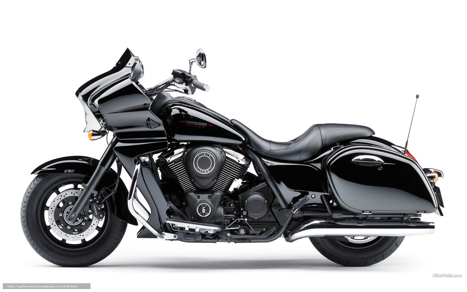 black touring motorcycle