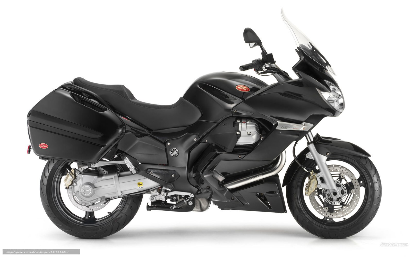 black touring motorcycle