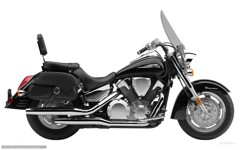 black touring motorcycle