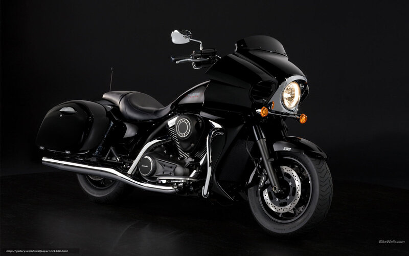 Black Touring Motorcycle — Dramatic