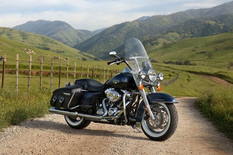 Black Touring Motorcycle — Green