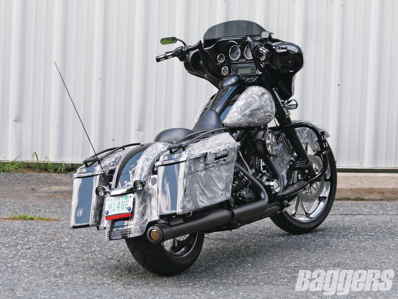 Black Touring Motorcycle — Neutral, Afternoon