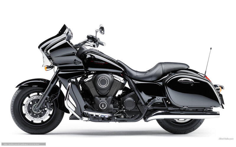 Black Touring Motorcycle — Neutral, Photograph, Saddlebags