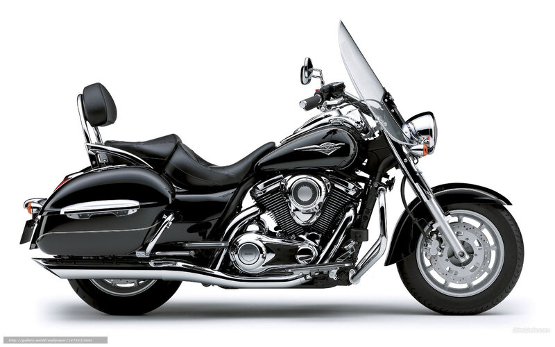 Black Touring Motorcycle — Neutral, Photograph, Saddlebags, Windshield, Chrome Engine