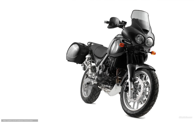 Black Touring Motorcycle — Neutral, Photograph, Saddlebags, Windshield, Headlights