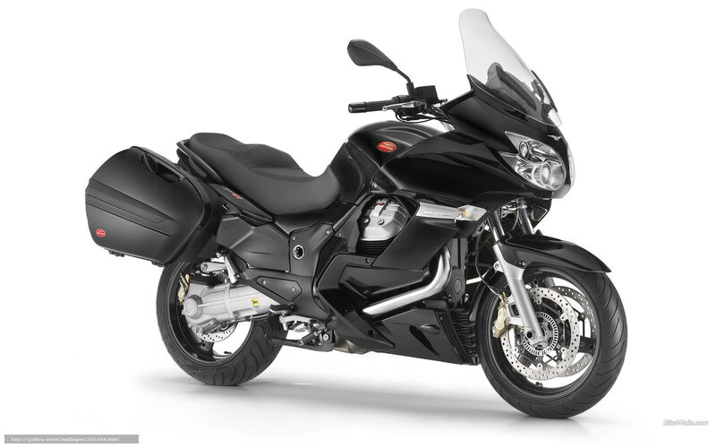 Black Touring Motorcycle — Neutral, Photograph, Saddlebags, Windshield, Side Mirror