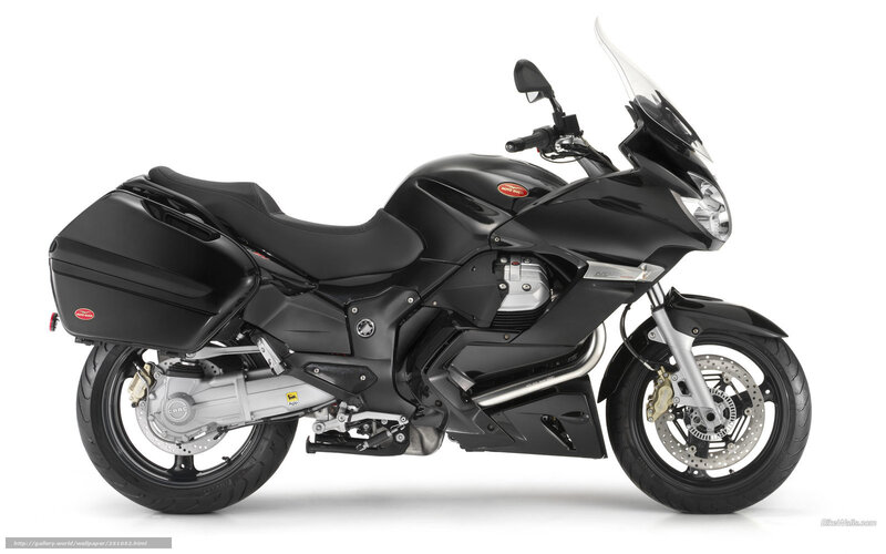 Black Touring Motorcycle — Neutral, Photograph, Saddlebags, Windshield, Side Mirrors
