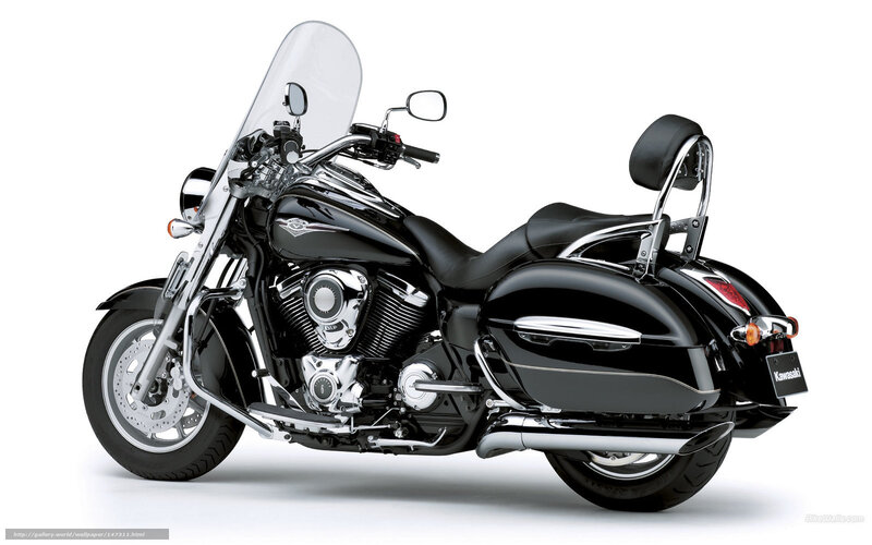 Black Touring Motorcycle — Neutral, Photograph, Windshield, Saddlebags, Chrome Engine