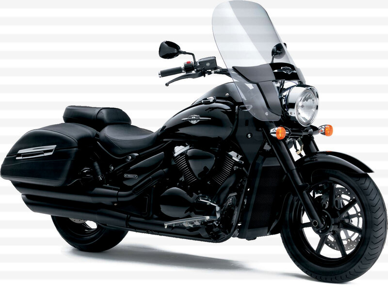 Black Touring Motorcycle — Neutral, Photograph, Windshield, Saddlebags