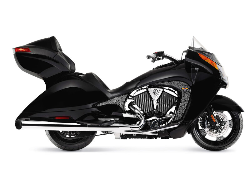 Black Touring Motorcycle — Neutral