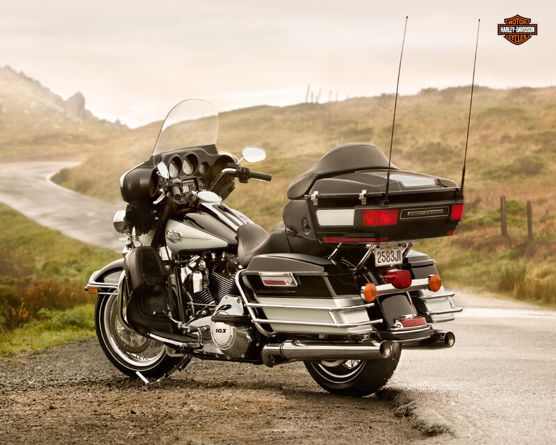 Black Touring Motorcycle — Serene, Photograph