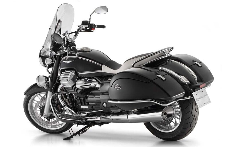 Black Touring Motorcycle — Silver