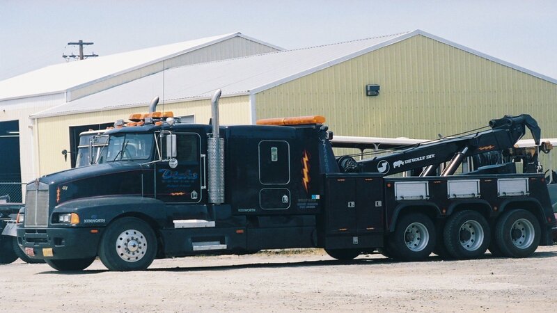 Black Tow Truck — Industrial