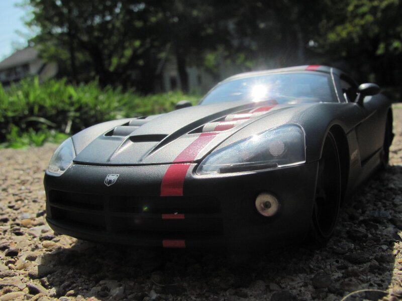 Black Toy Sports Car — Dramatic