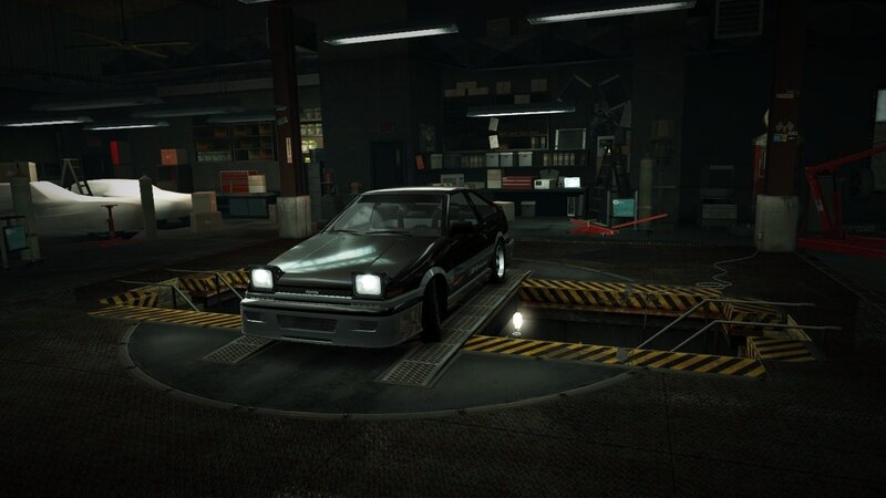 Black Toyota Ae86 — Dark, Night