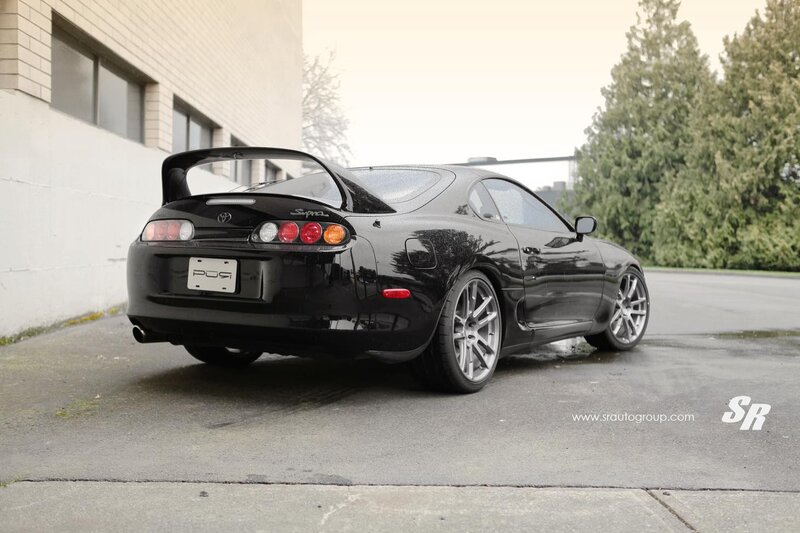 black toyota supra car