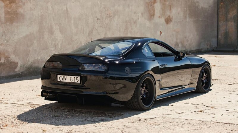black toyota supra car