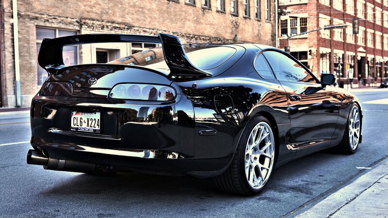 Black Toyota Supra — Dramatic, Afternoon, Photograph, Car