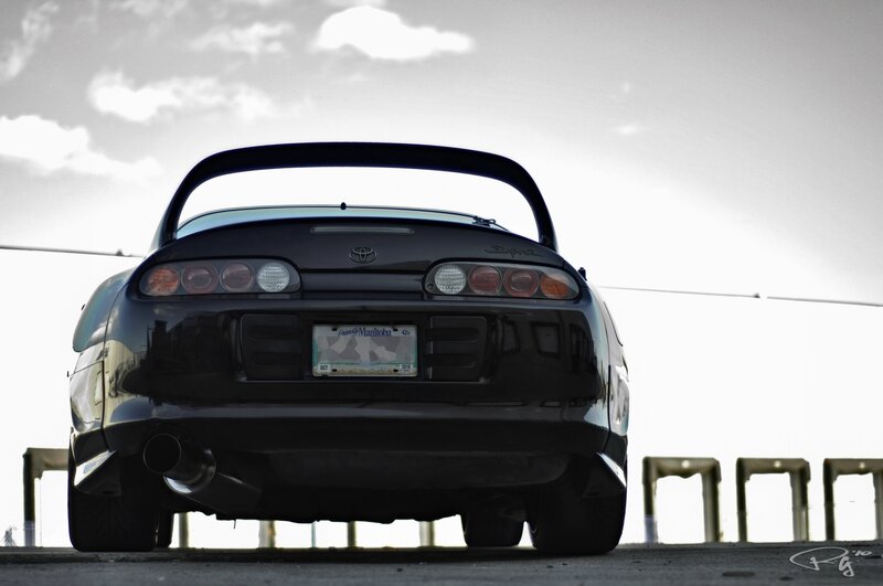 Black Toyota Supra — Dramatic, Photograph