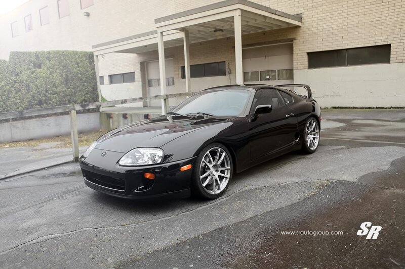 Black Toyota Supra parked outside