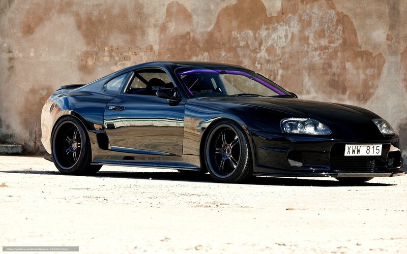 Black Toyota Supra sports car