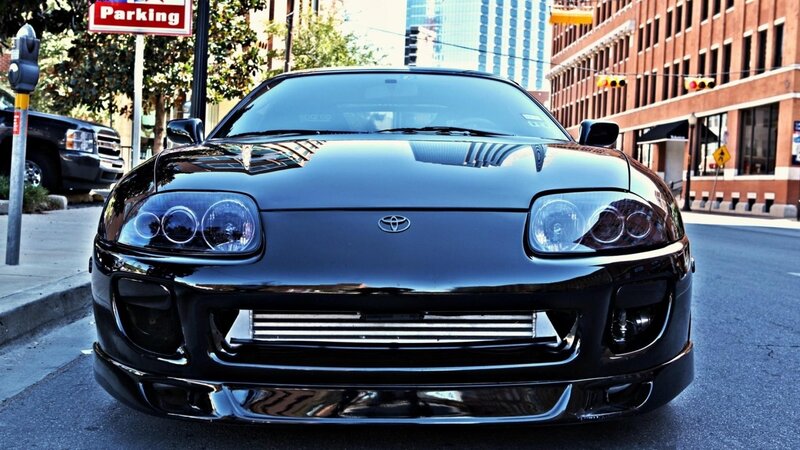 Black Toyota Supra — Urban, Afternoon, Photograph, Car, Parking Meter