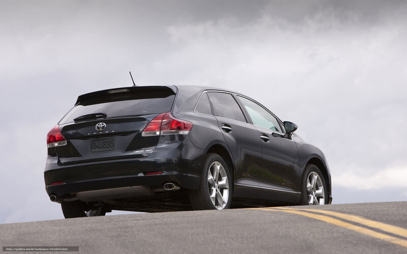 Black Toyota Venza — Gray, Dramatic, Photograph