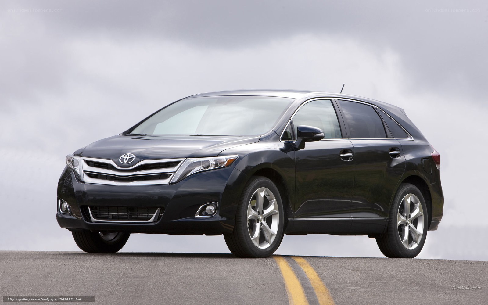 Black Toyota Venza on road