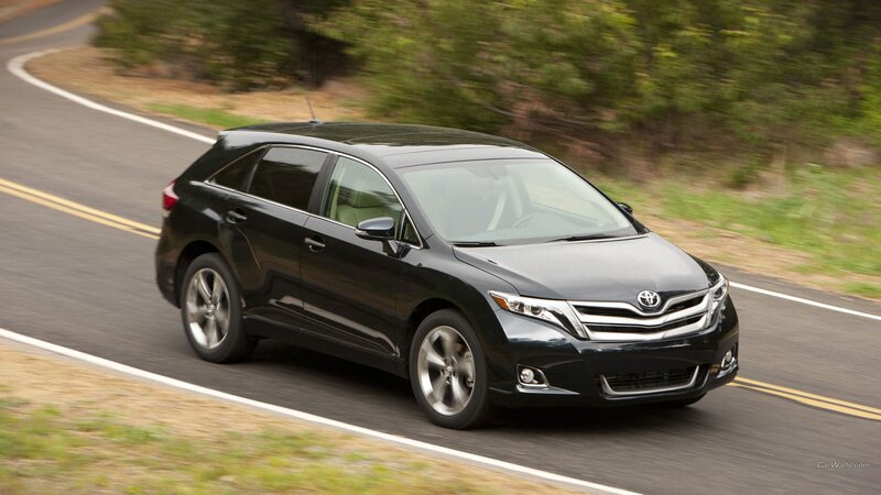 black toyota venza on road