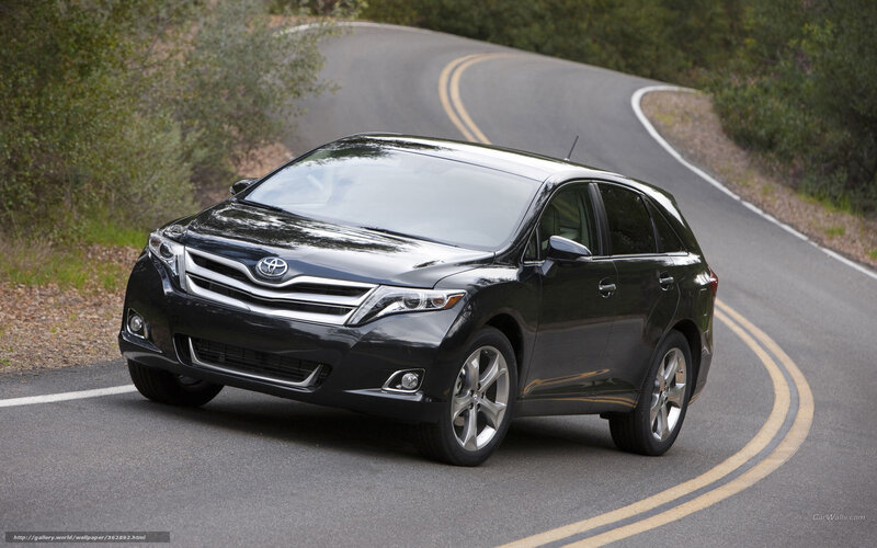 Black Toyota Venza on winding road