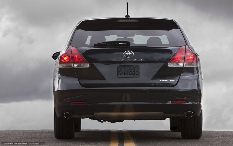 black toyota venza rear view