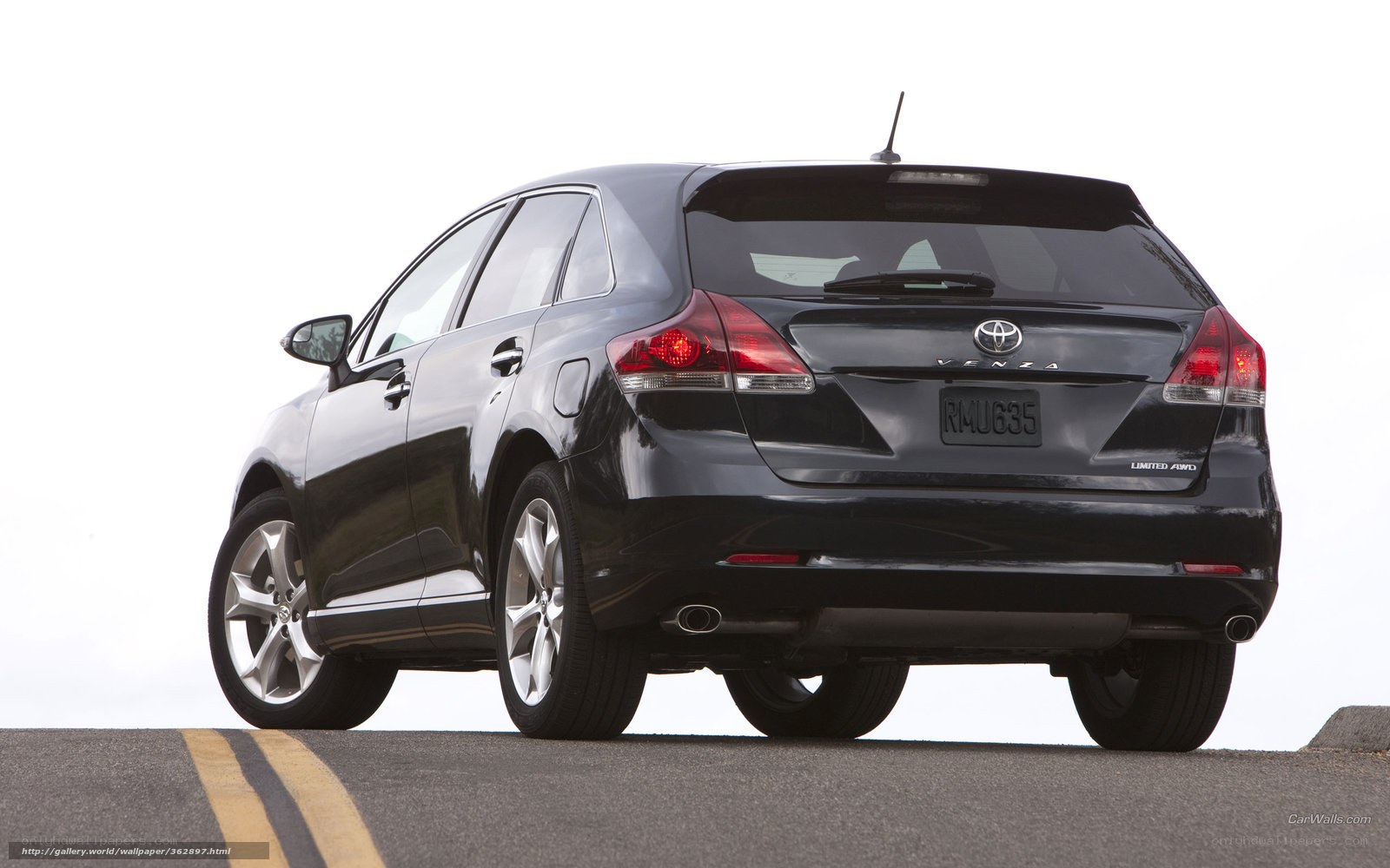 Black Toyota Venza rear view