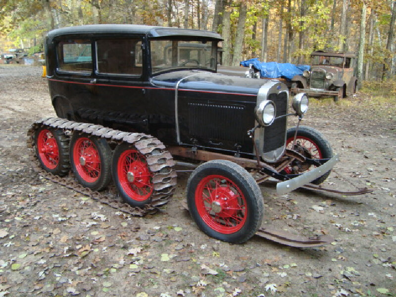 Black Tracked Car