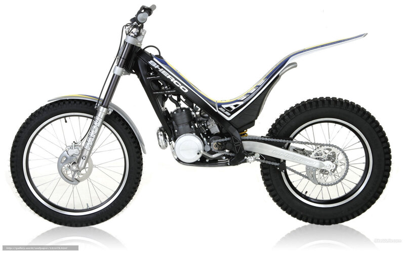 Black Trial Motorcycle