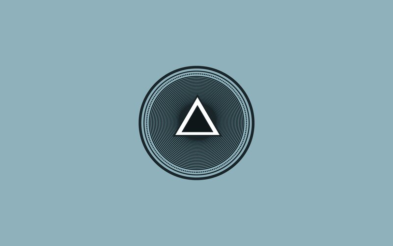 Black Triangle in Circle