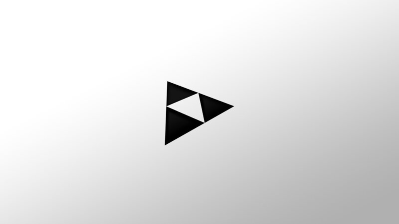 black triangle logo on white