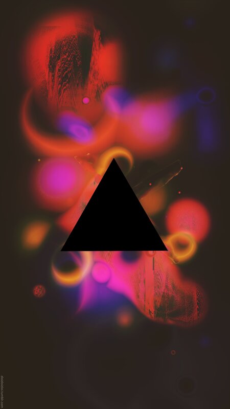 Black Triangle on Abstract Background