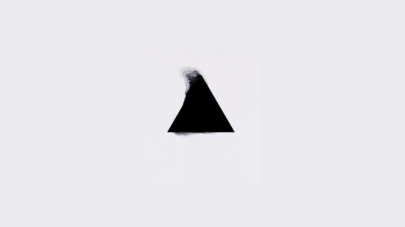 Black Triangle on White