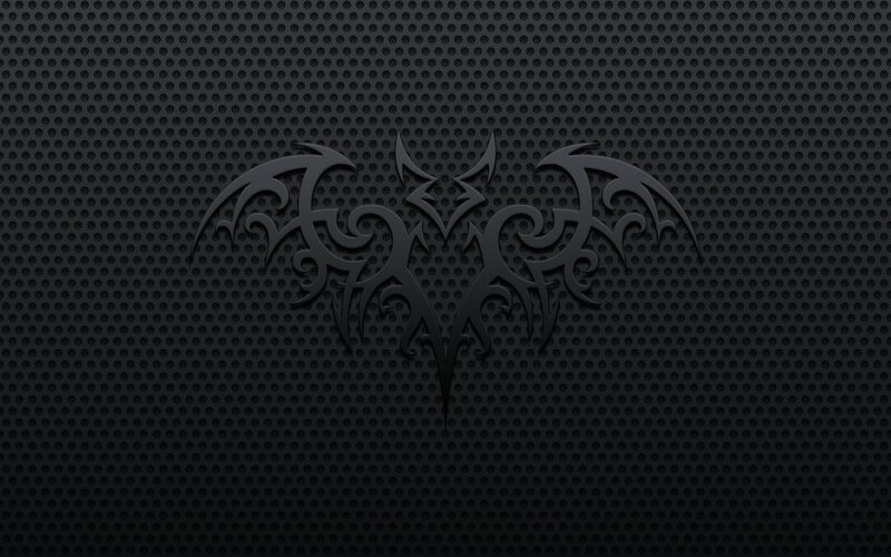 black tribal bat design