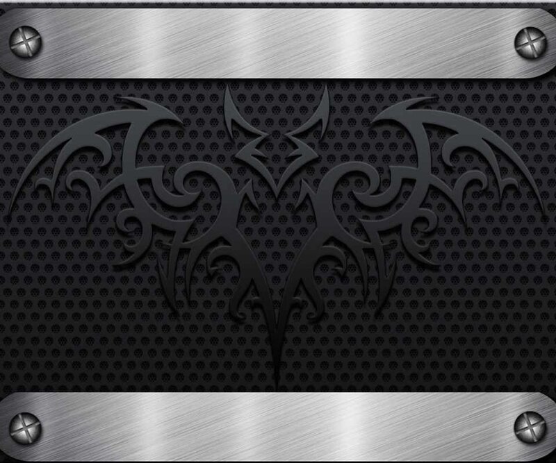 Black Tribal Bat Design — Dark