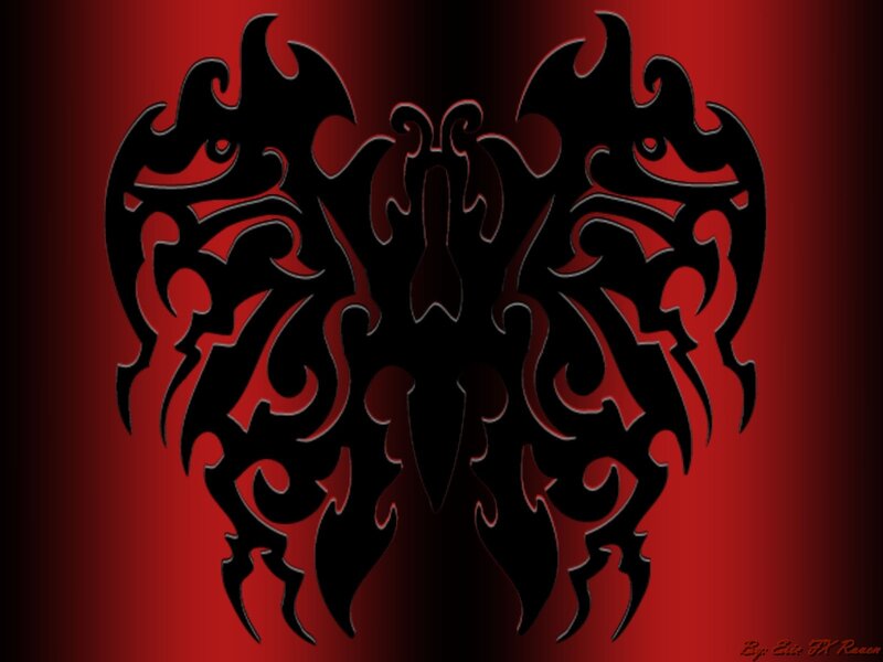 Black Tribal Butterfly