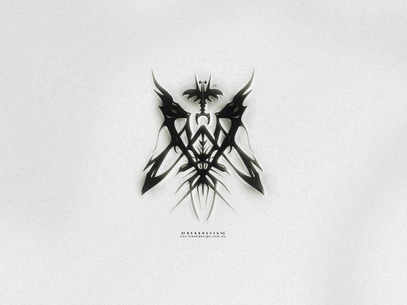 black tribal dragon emblem