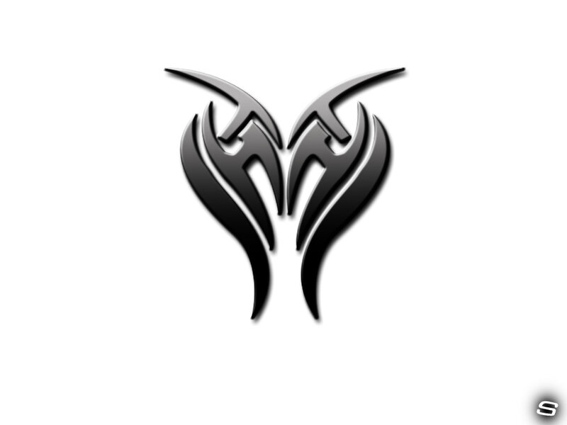 black tribal logo design