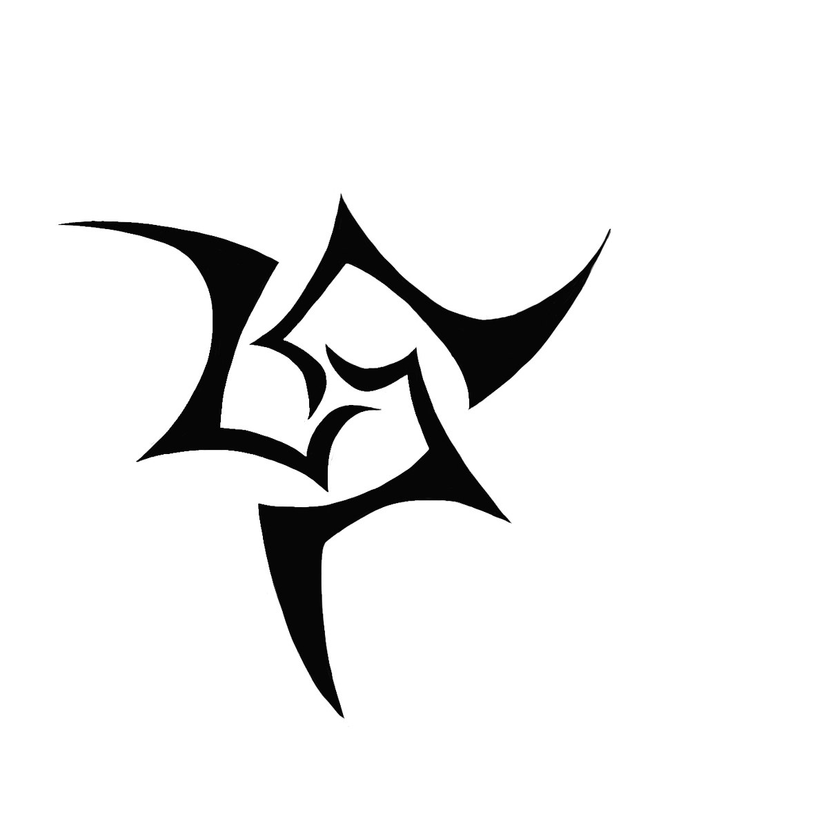 black tribal symbol design