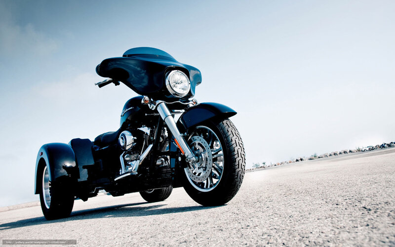 Black Trike Motorcycle — Dramatic