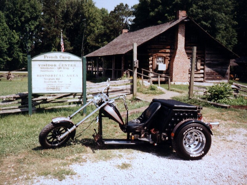 Black Trike Motorcycle — Green, Serene