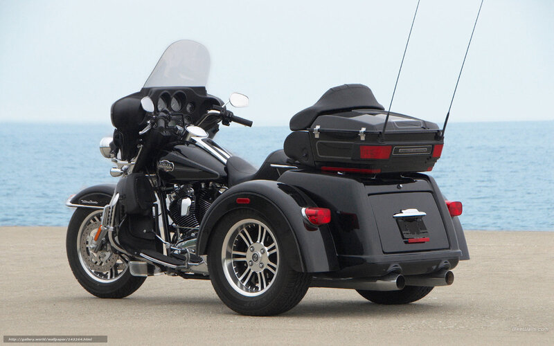 Black Trike Motorcycle — Serene, Afternoon