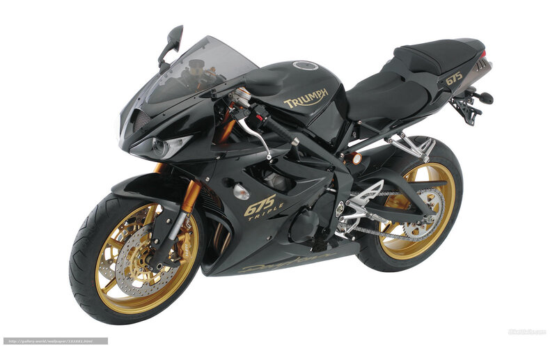 Black Triumph 675 Triple motorcycle