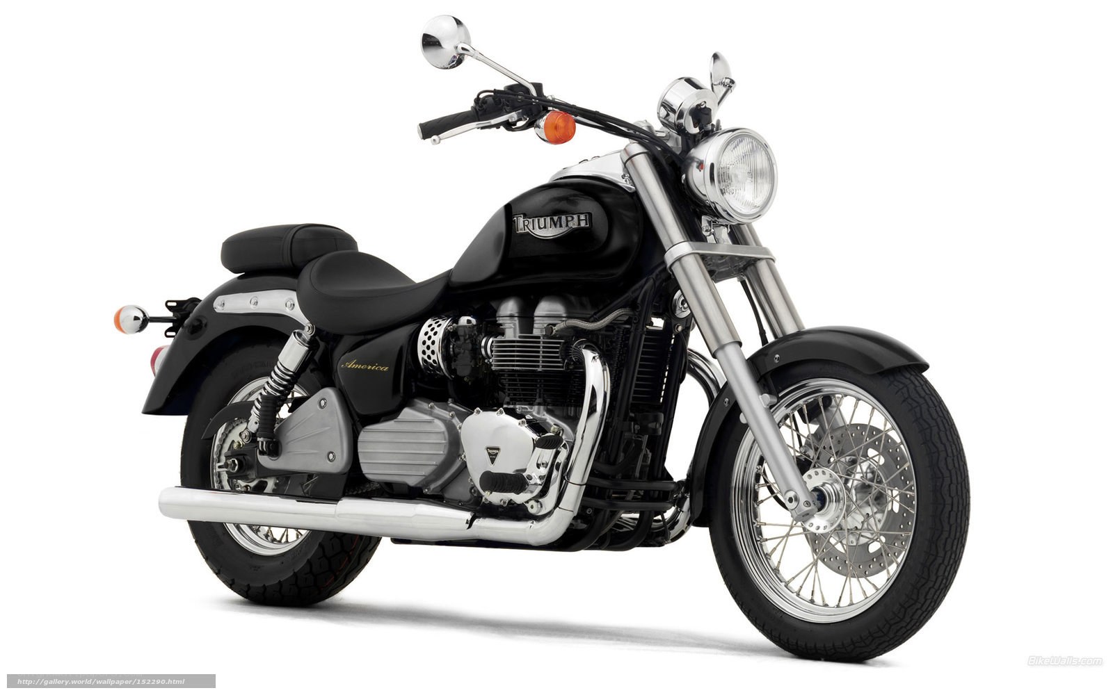 Black Triumph America motorcycle